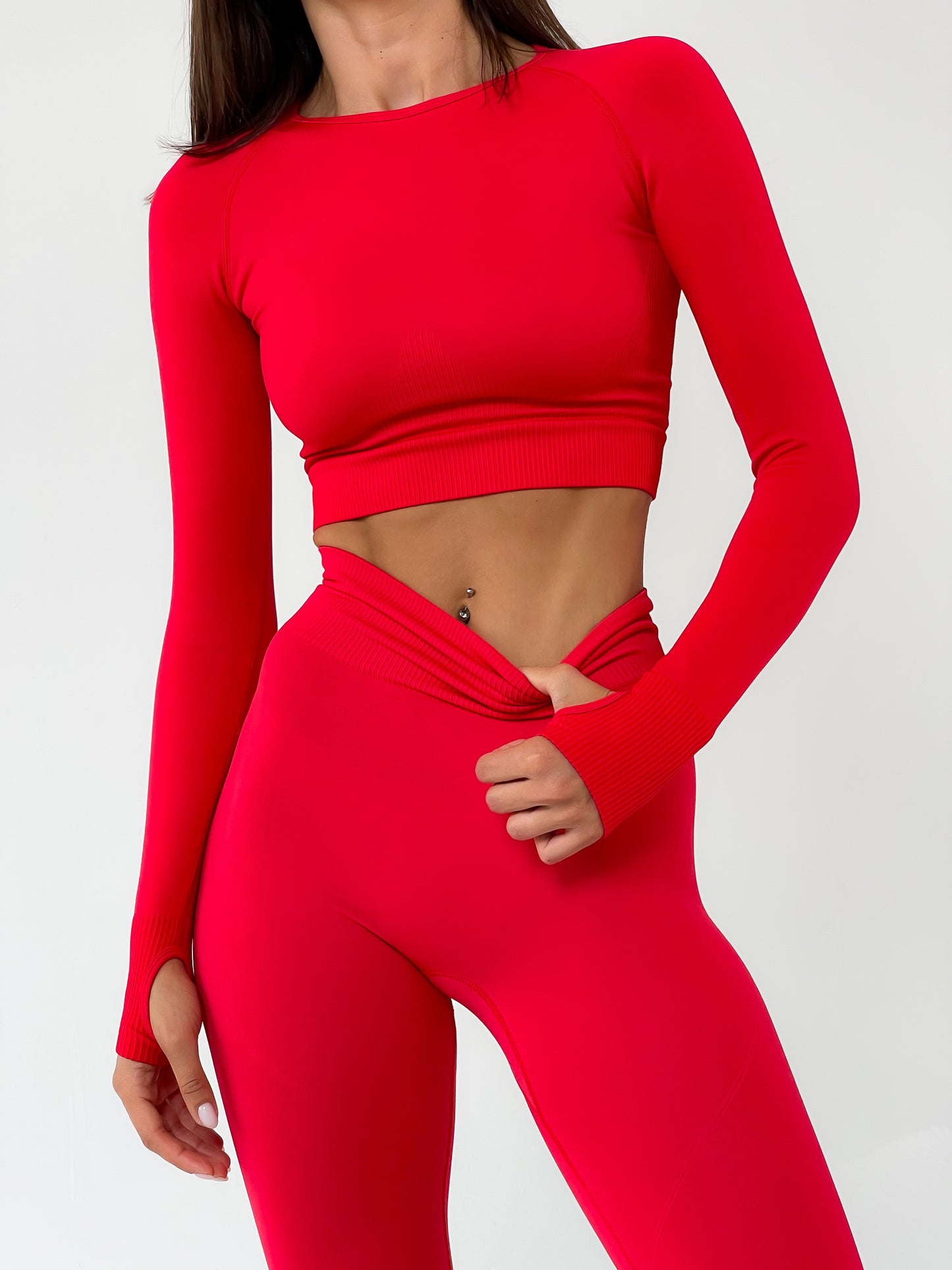 Rashguard treningowy Damskie Chic czerwony