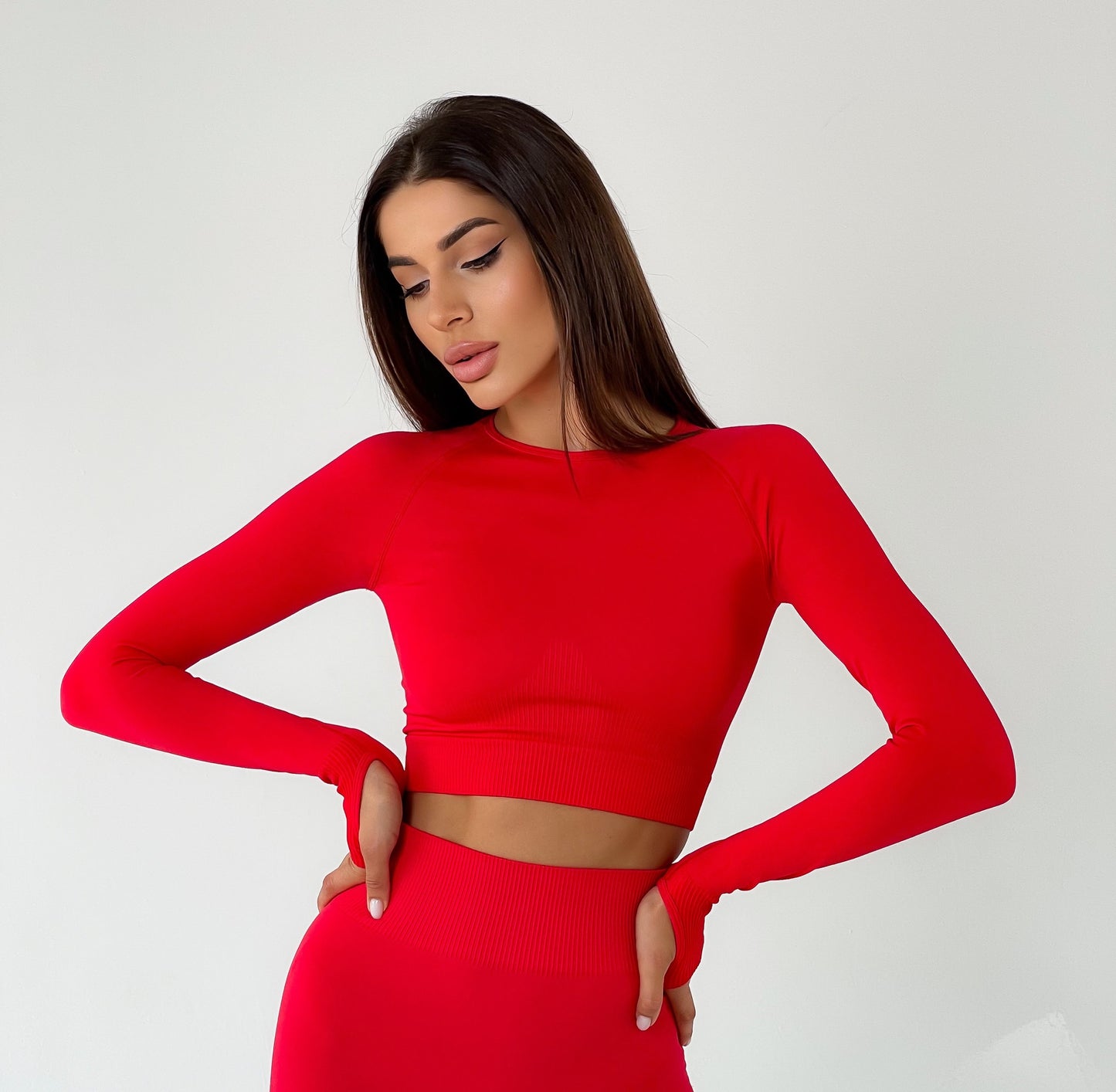 Rashguard treningowy Damskie Chic czerwony
