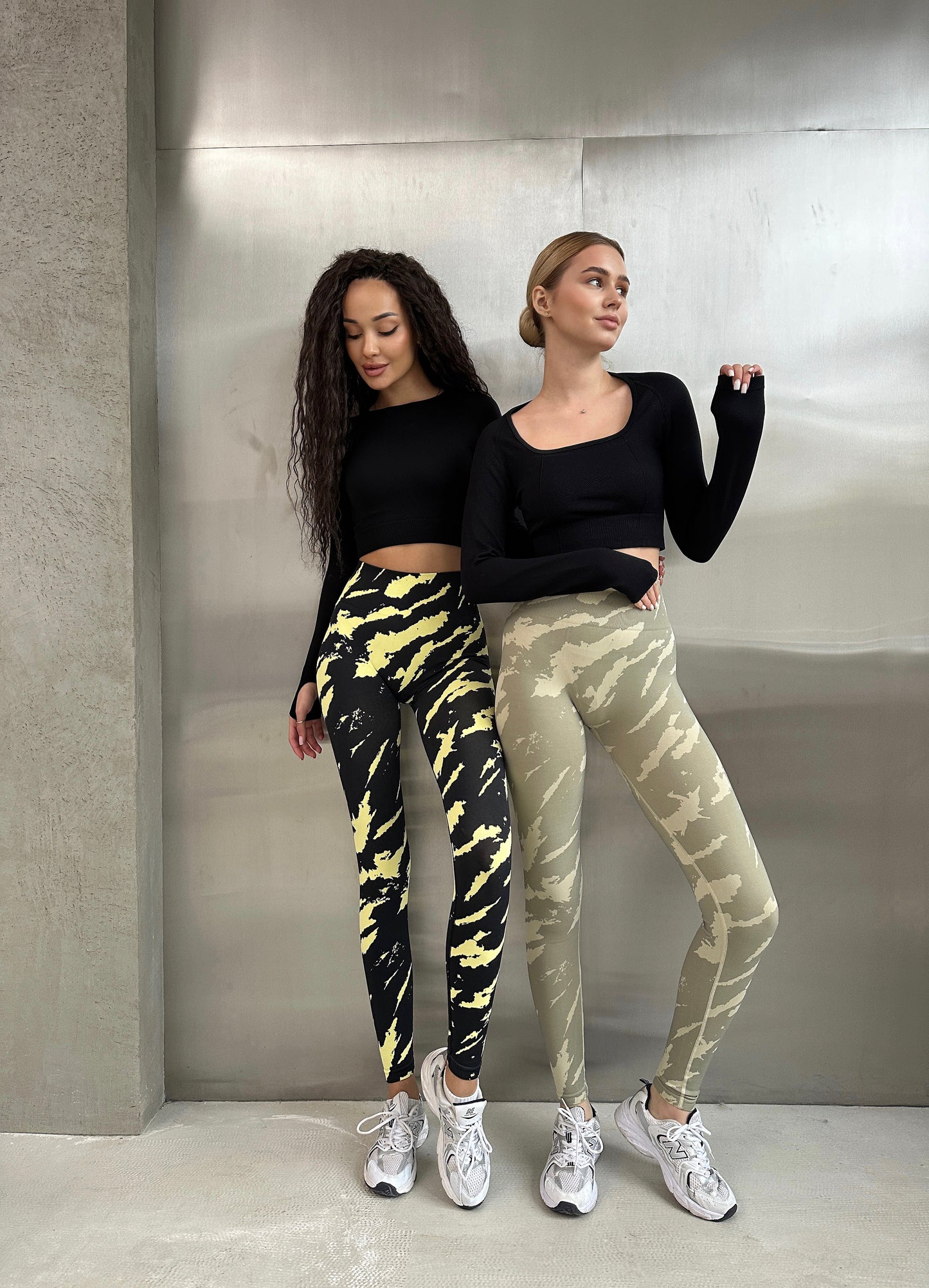 Legginsy treningowy Damskie Cam pistacja