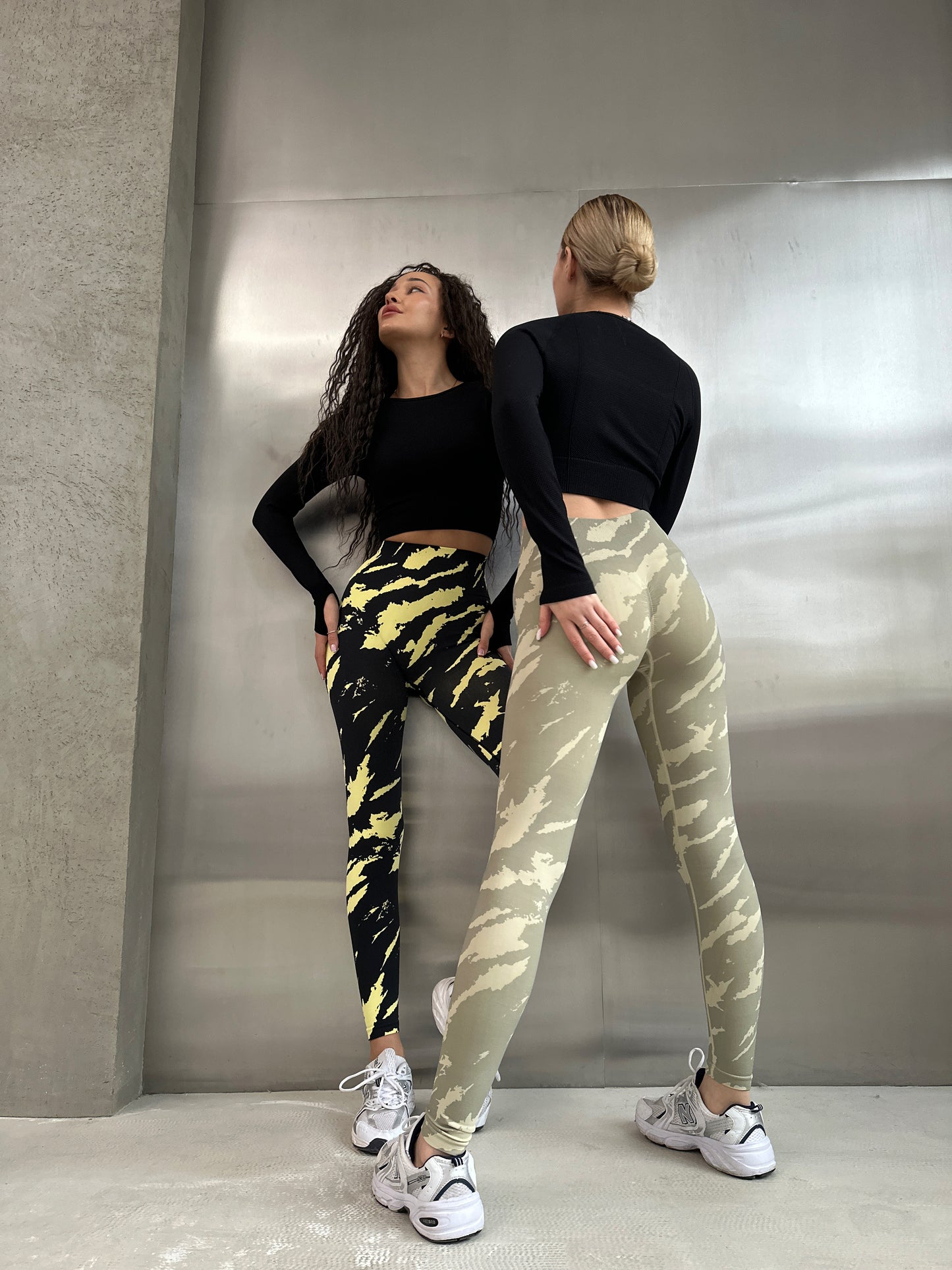 Legginsy treningowy Damskie Cam pistacja