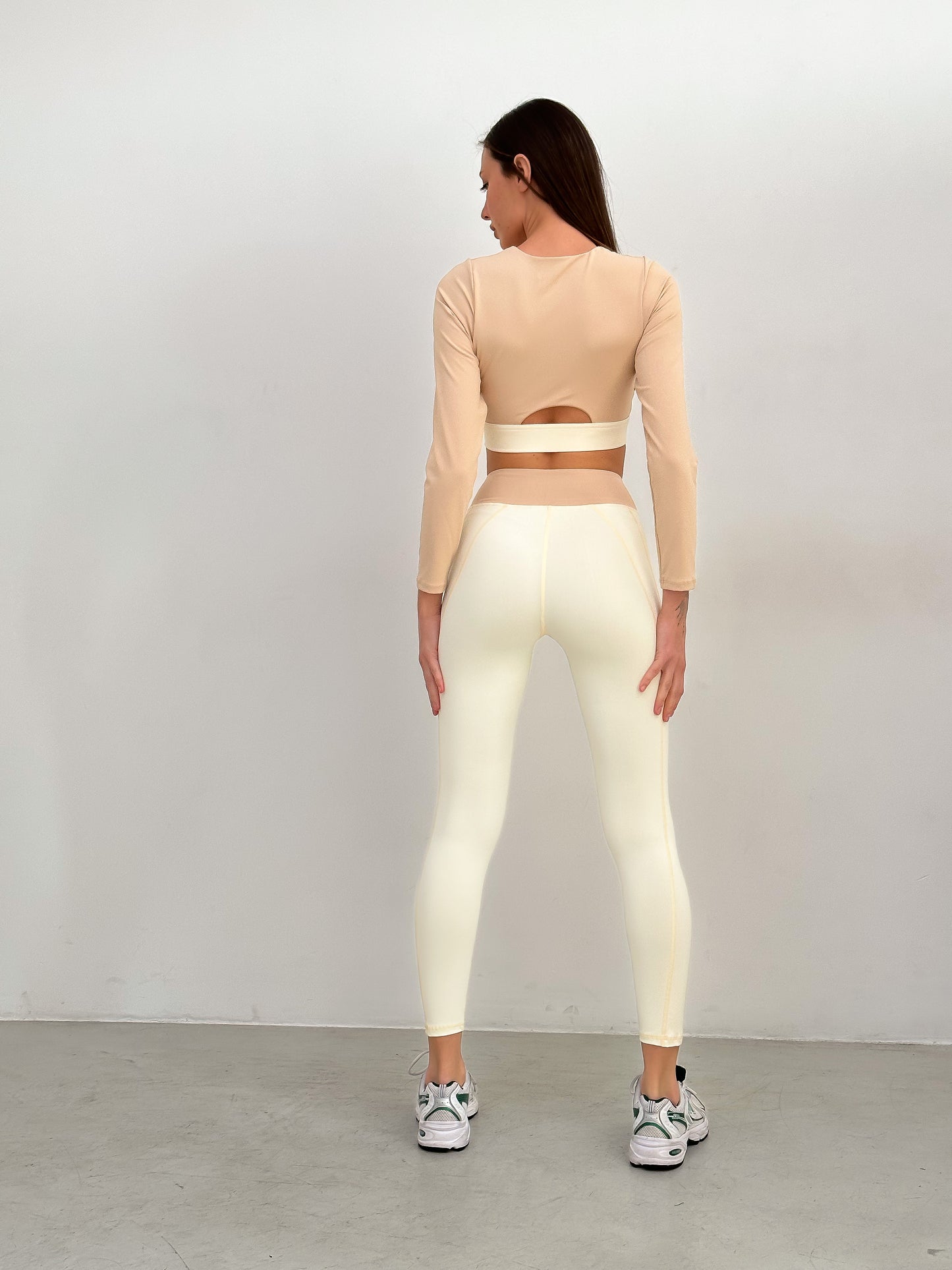 Zestaw treningowy Damskie Stylish Beżowy