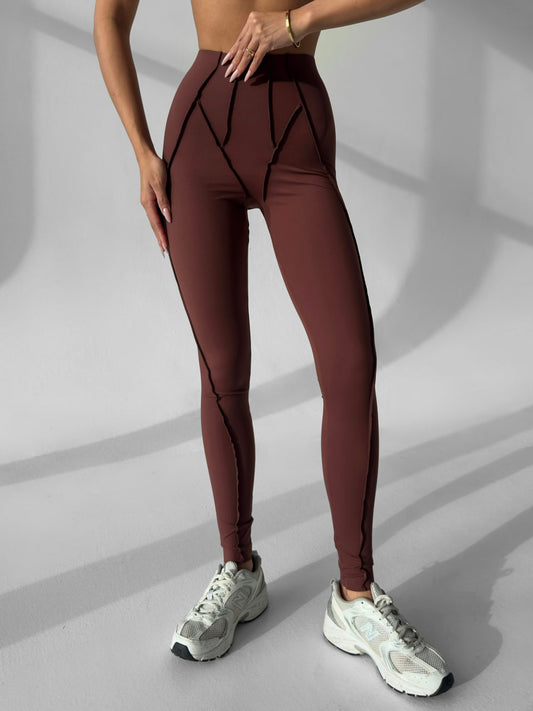 Legginsy treningowy Butterfly czekoladowy