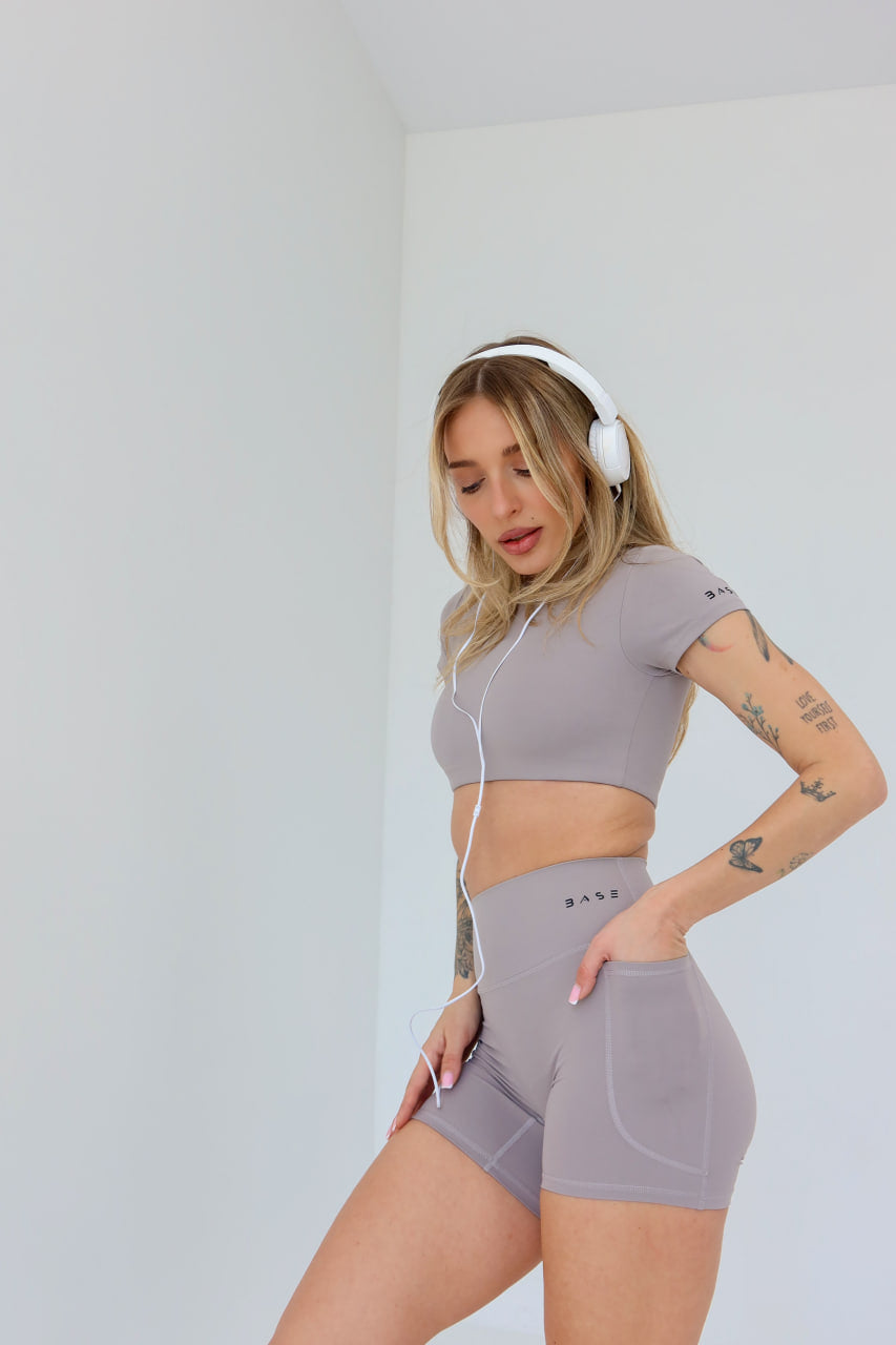 Zestaw treningowy Damskie Sunny short szary