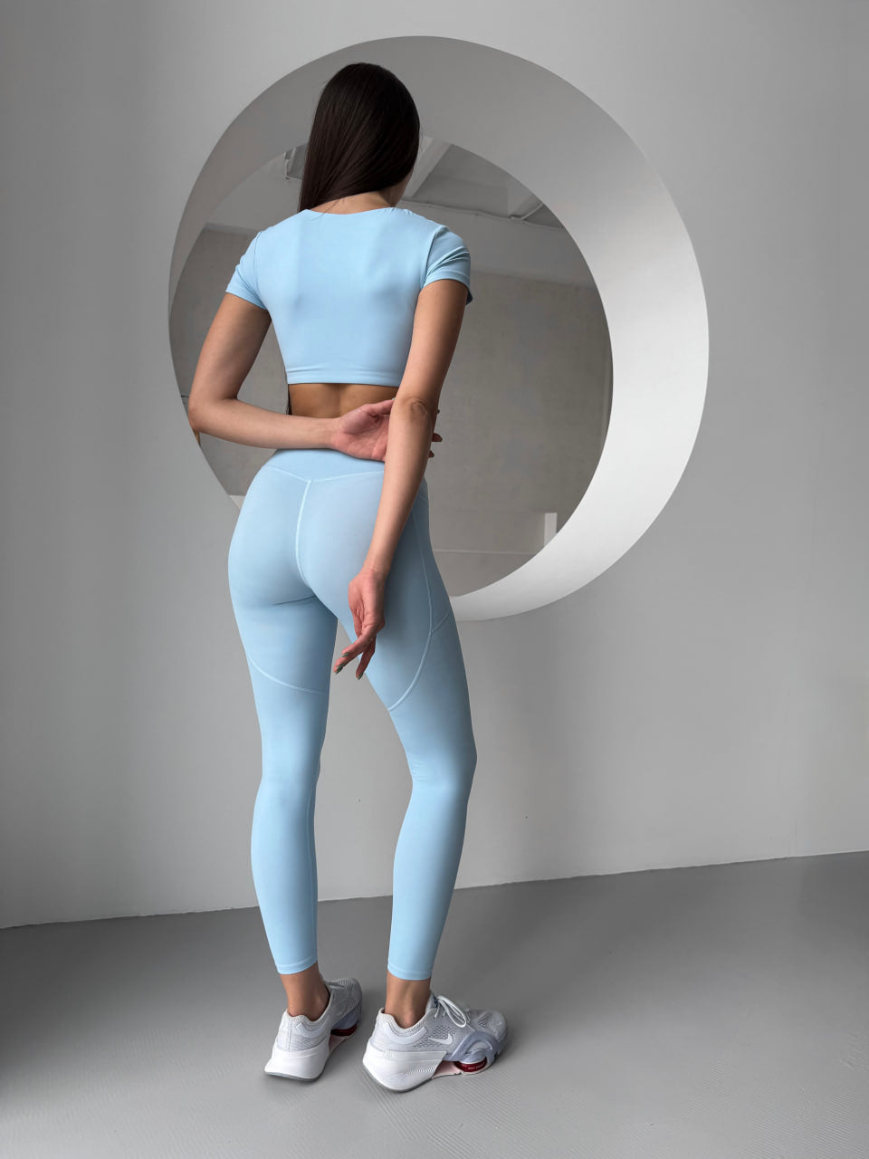 Zestaw treningowy Damskie Sunny T-shirt błękitny