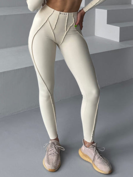 Legginsy treningowy Butterfly beżowy
