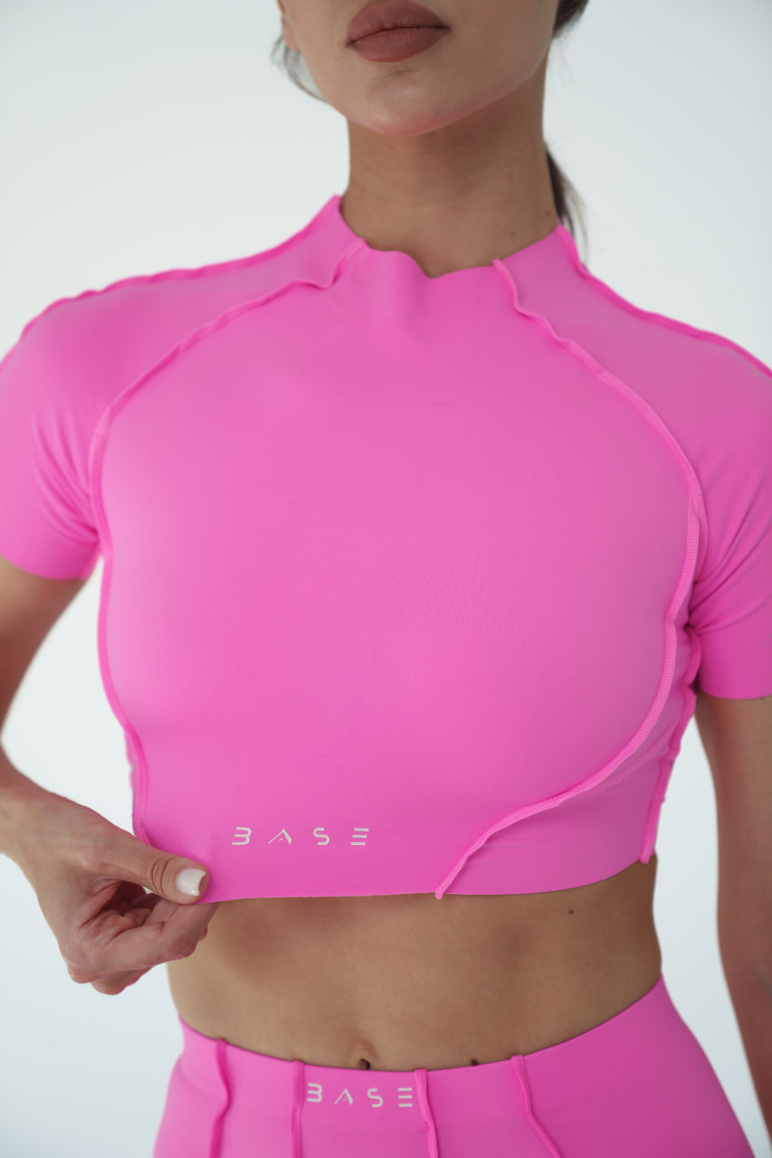 Zestaw treningowy Damskie Butterfly T-shirt i szorty różowy