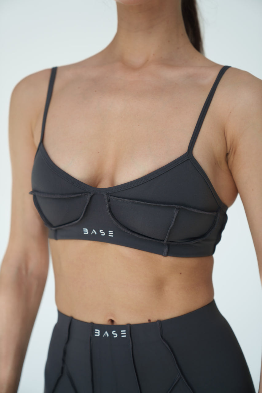 Zestaw treningowy Damskie Butterfly top z szortami grafit