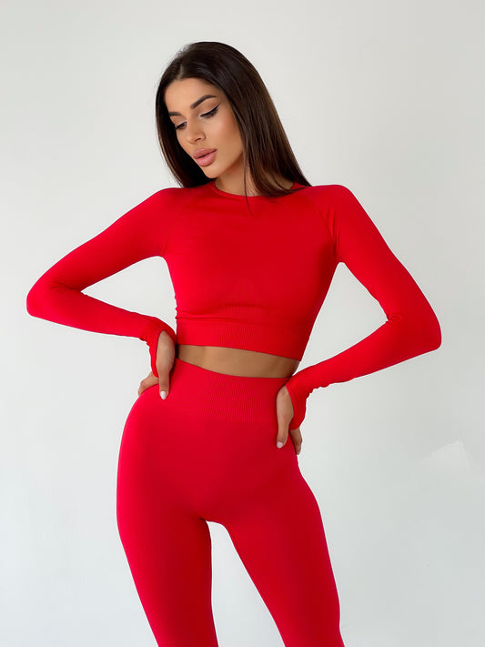 Zestaw treningowy Damskie Chic czerwony