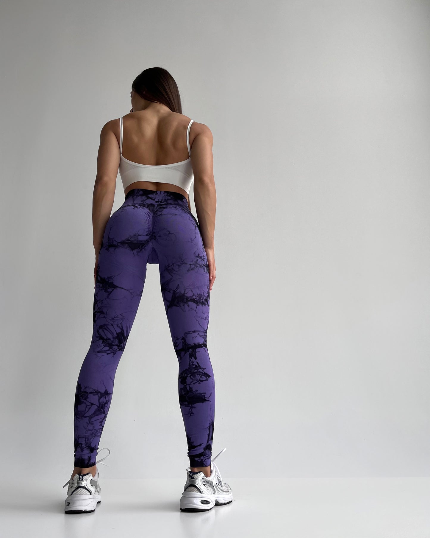 Legginsy treningowy Damskie GALAXY Liliowy