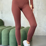 Legginsy treningowy Aura  czekoladowy