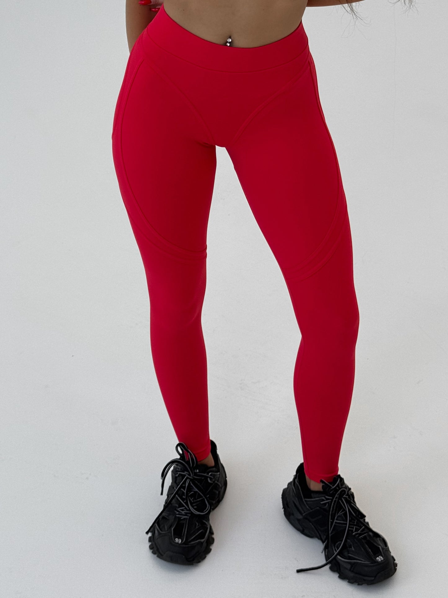 Legginsy treningowy Aura  czerwony