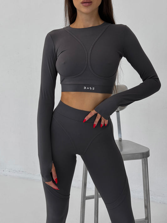 Zestaw treningowy Damskie Aura Long grafit