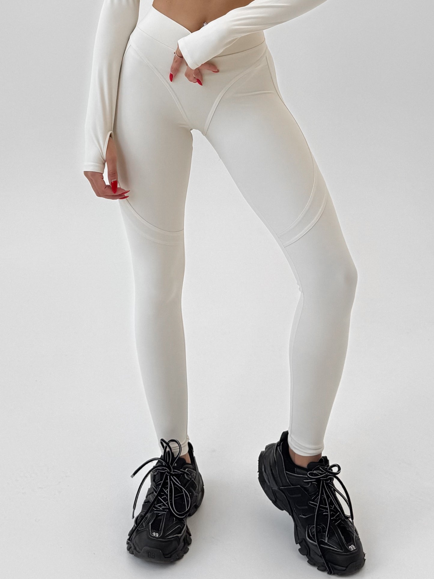 Legginsy treningowy Aura  beżowy