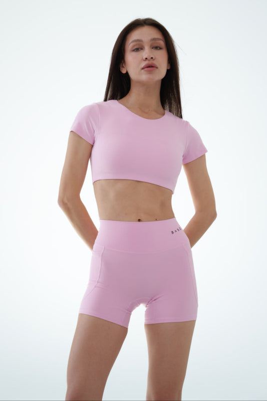 Zestaw treningowy Damskie Sunny  short różowy