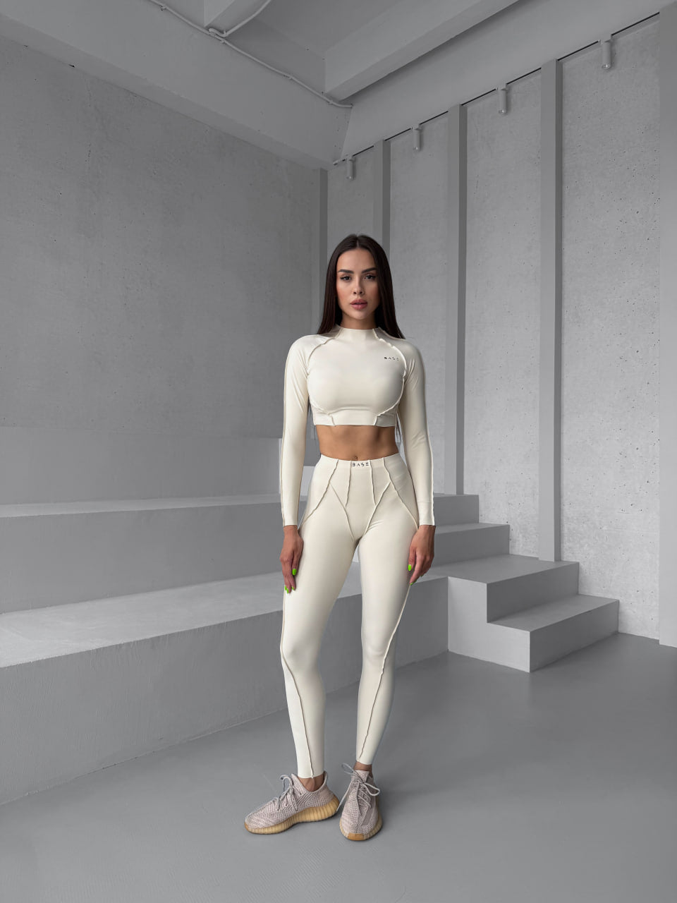 Zestaw treningowy Damskie Butterfly Long beżowy