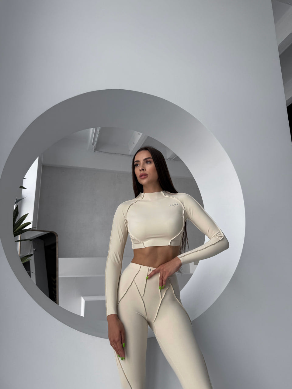 Zestaw treningowy Damskie Butterfly Long beżowy
