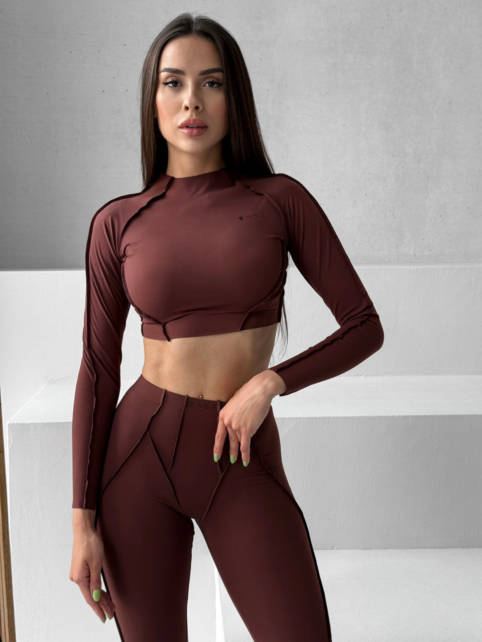 Zestaw treningowy Damskie Butterfly Long czekoladowy