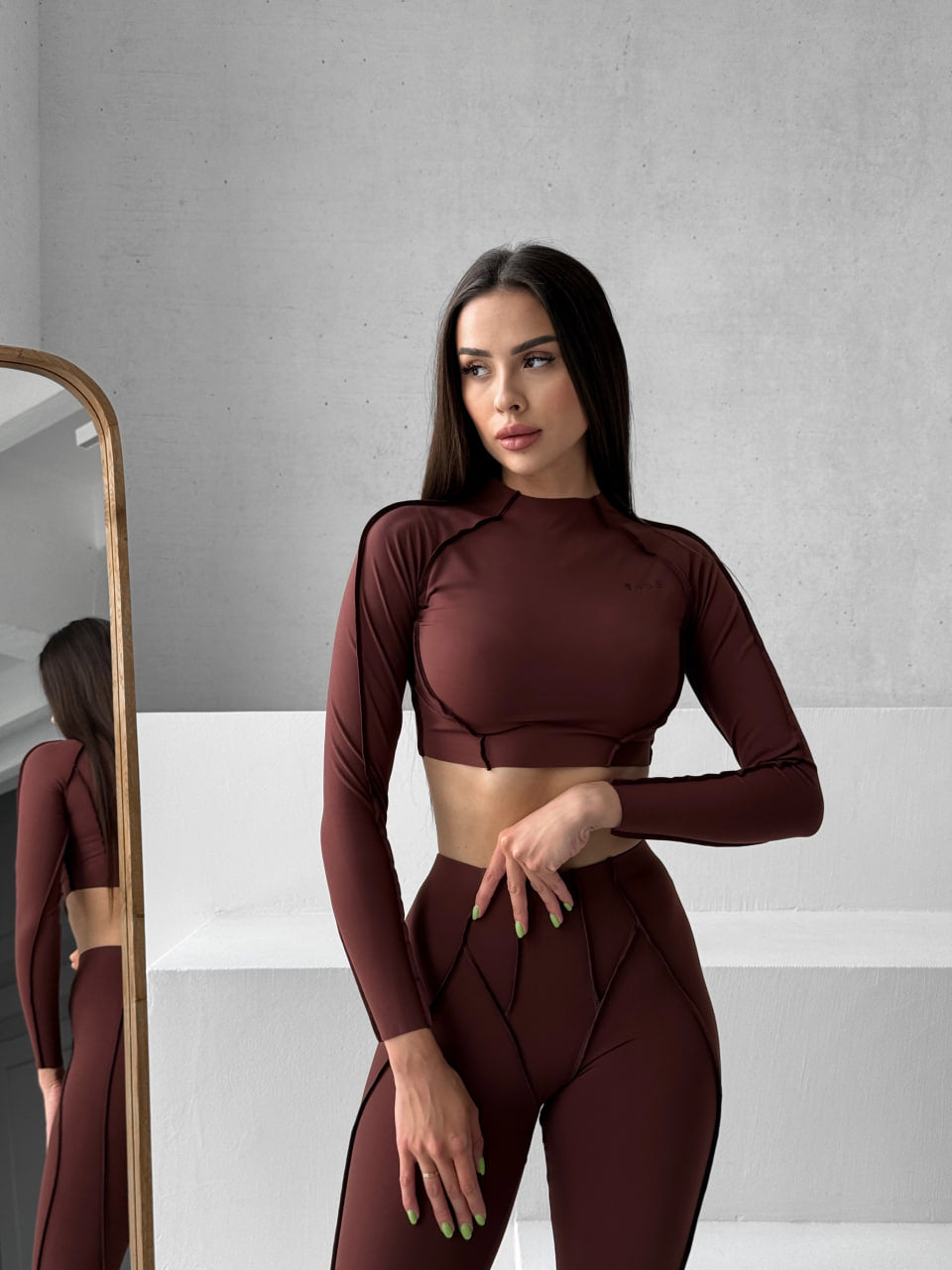 Zestaw treningowy Damskie Butterfly Long czekoladowy