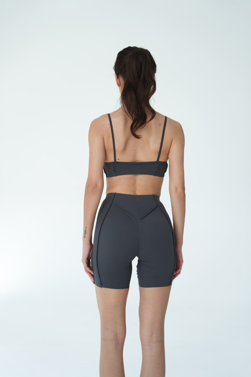 Zestaw treningowy Damskie Butterfly top z szortami  grafit