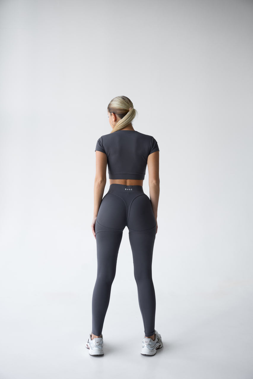 Zestaw treningowy Damskie Aura T-shirt grafit