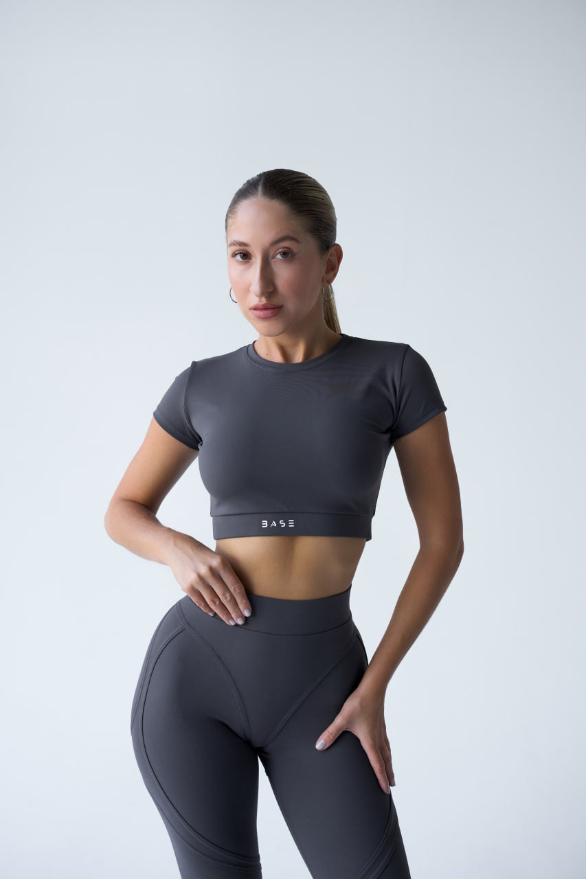 Zestaw treningowy Damskie Aura T-shirt grafit