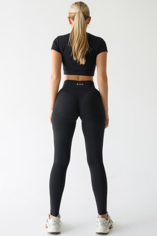Zestaw treningowy Damskie Aura T-shirt czarny